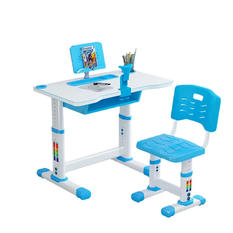 

Children's study desk Student home writing desk Lifting set