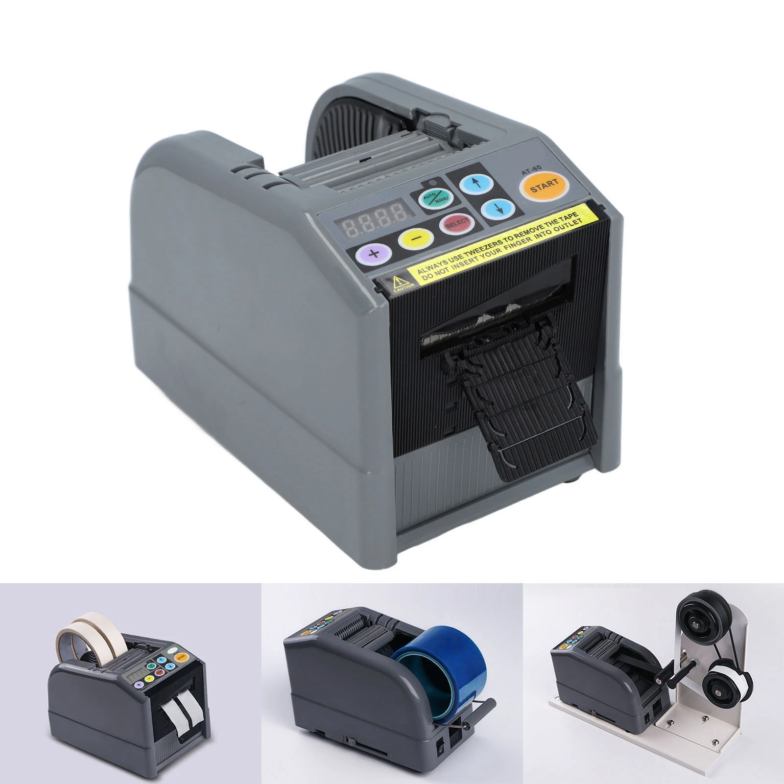 Automatic Tape Dispenser Electric 6 to 60mm Cutting Width 999m Cutting Length Ribbon Cutting Machine Electric Tape Dispenser