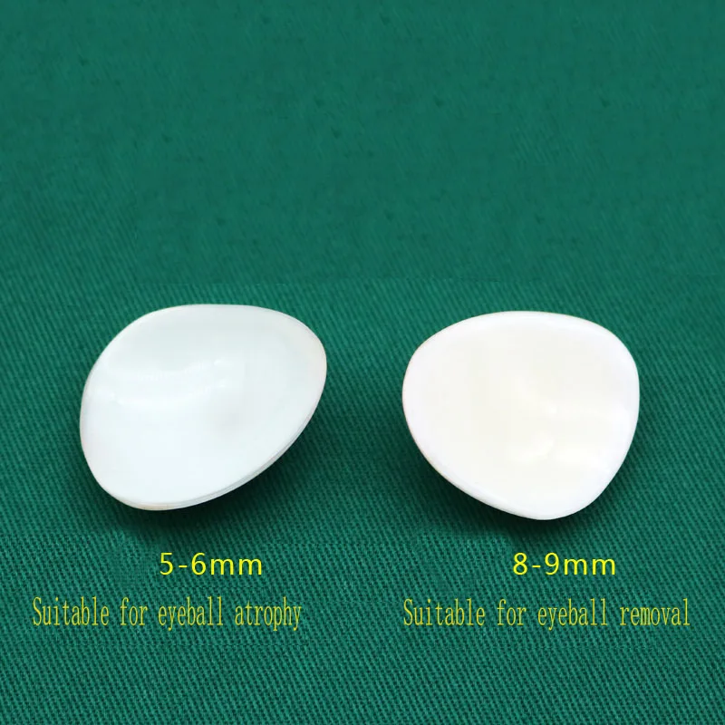 Molecular resin artificial eye patch for removal of atrophic eyeballs in humans wearing ultra-thin wax images to display simulat