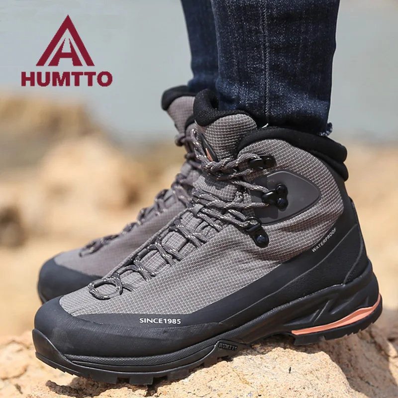 

HUMTTO Outdoor Men's Hiking Shoes Women High top Non slip Walking Shoes Men's Light Breathable Hunting boot Climbing sneakers