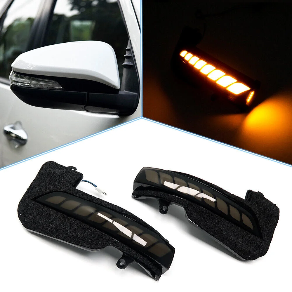 Dynamic Turn Signal Light LED Side Mirror Blinker Indicator Lamp For Toyota Fortuner Innova Hilux 2016 2017 2018 2019 2020 2021