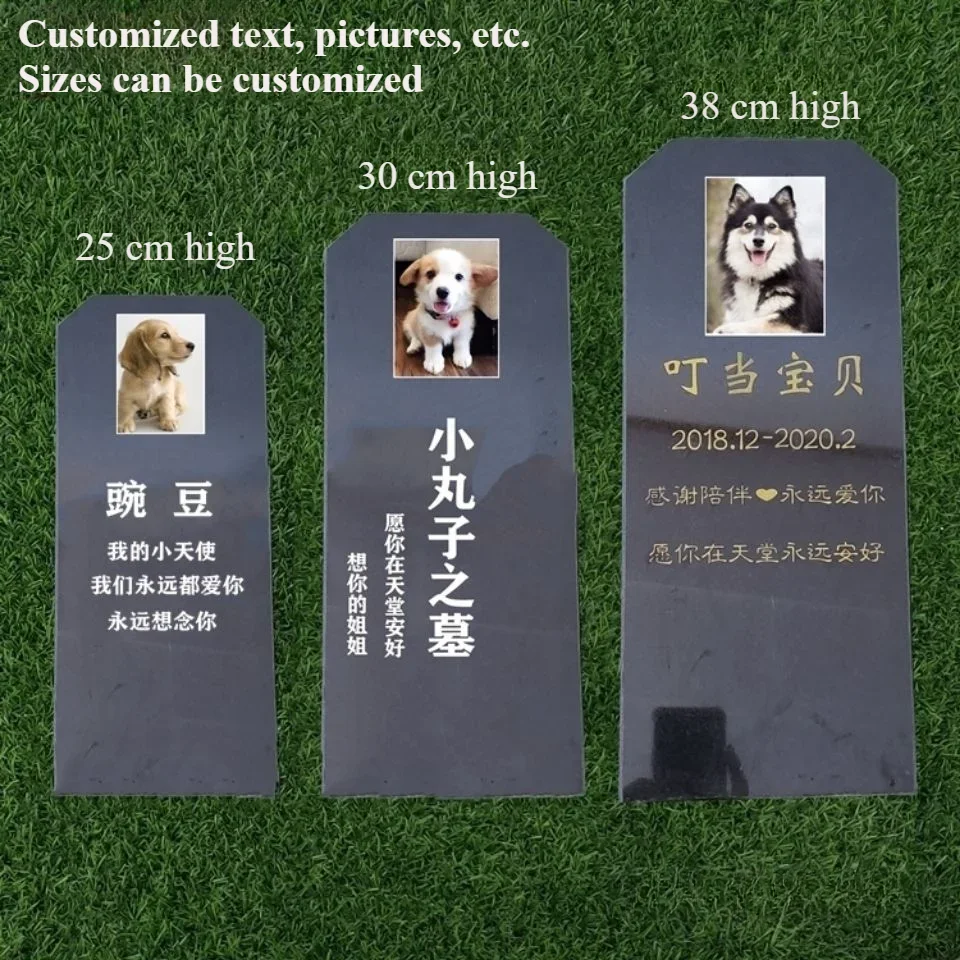 Pet Small Tombstone Marble Engraving Outdoor Puppy Dog Cat Baby Zodiac Commemorative Customization Pet Memorials Gravestones