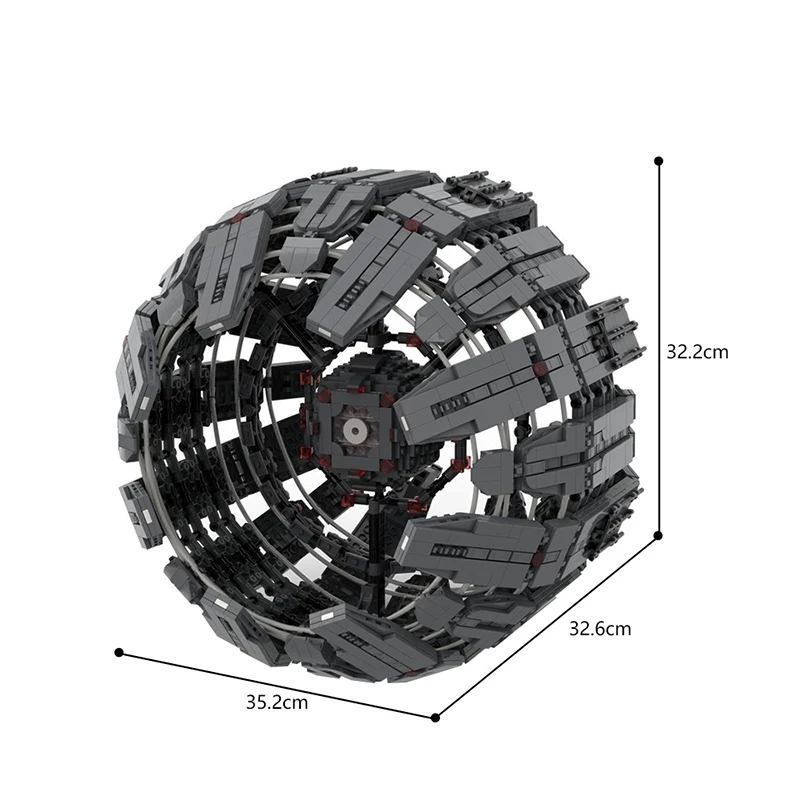 MOC Kaylon Kugel Raumschiff Baustein Set Space Wars Luftschiff Zerstörer Modell DIY Kreatives Baustein Spielzeug für Kinder Geschenk