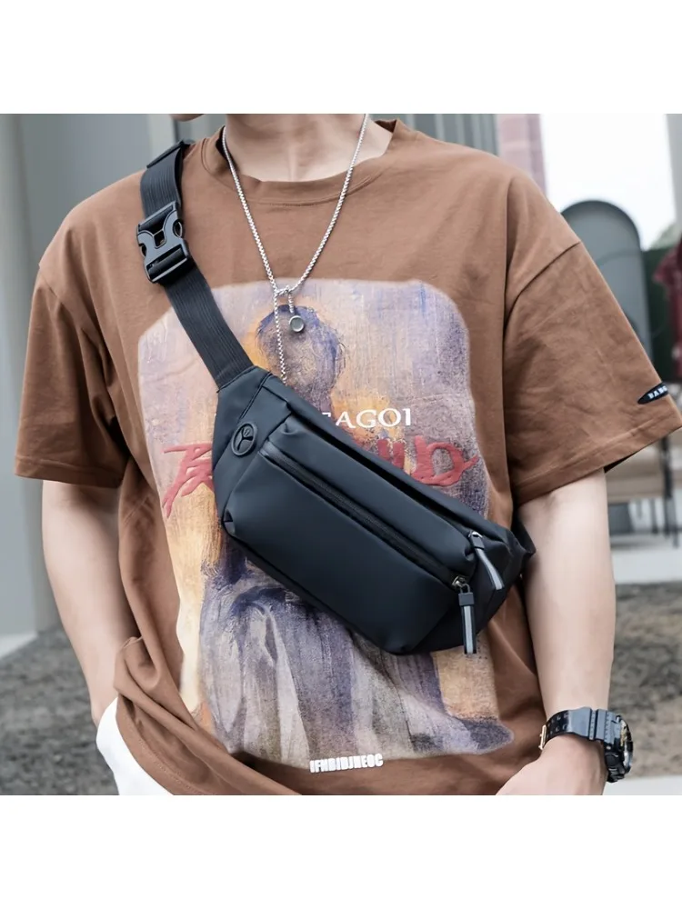 AliExpress NONE Unisex Fashion Chest Bag, Casual Outdoor Sports Cycling Waist Bag, Men's Multi-functional Shoulder Bag