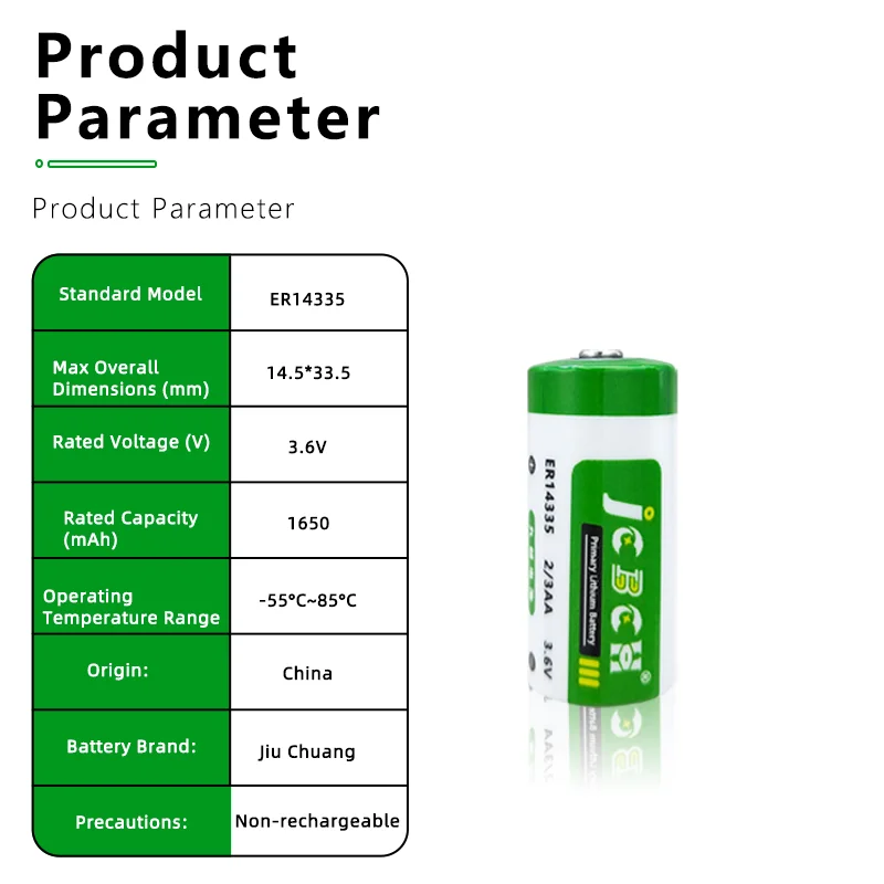 ER14335 Detection and Recording Equipment Laser Ranging Buoy Meteorological Collection Station Li-SOCl2 Batteries 3.6V