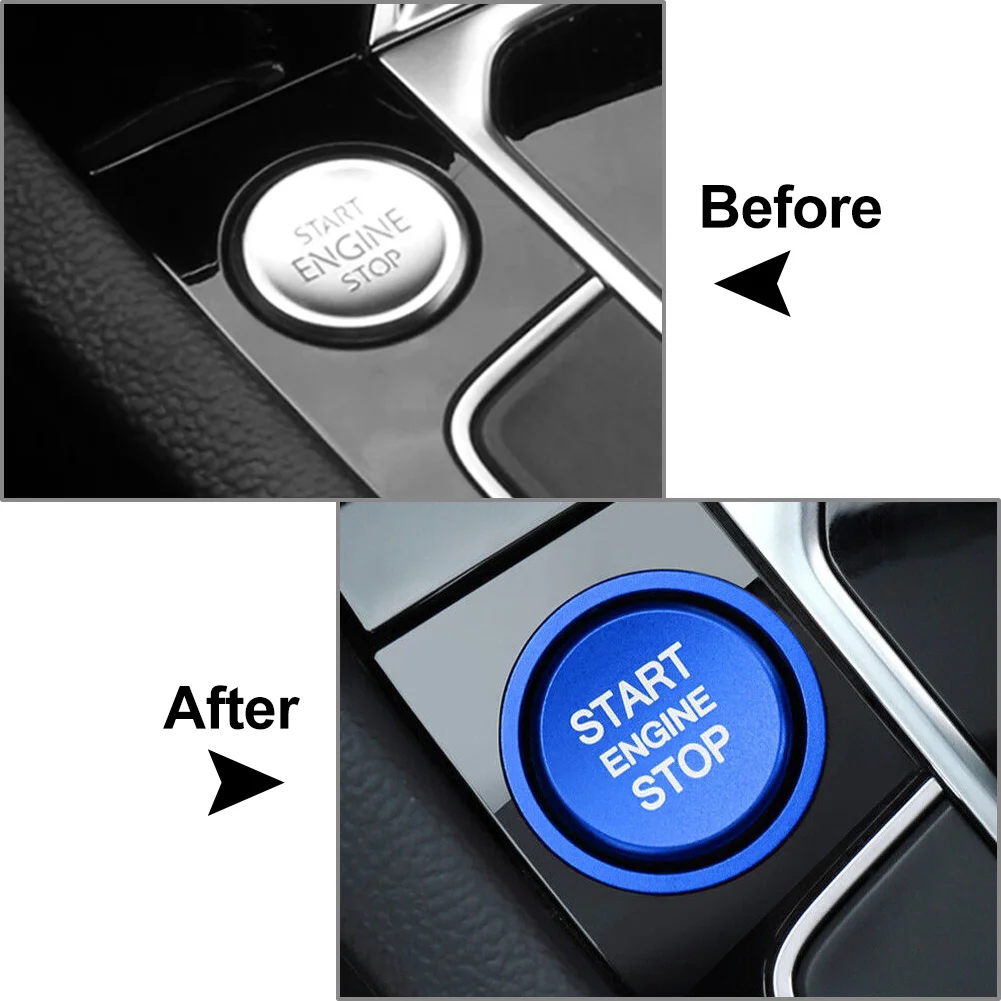 Car Engine Start Stop Switch Button Cover Trim For VW Golf Tiguan Altas Jetta CC Arteon Passat T-Roc Touran Magotan Touareg