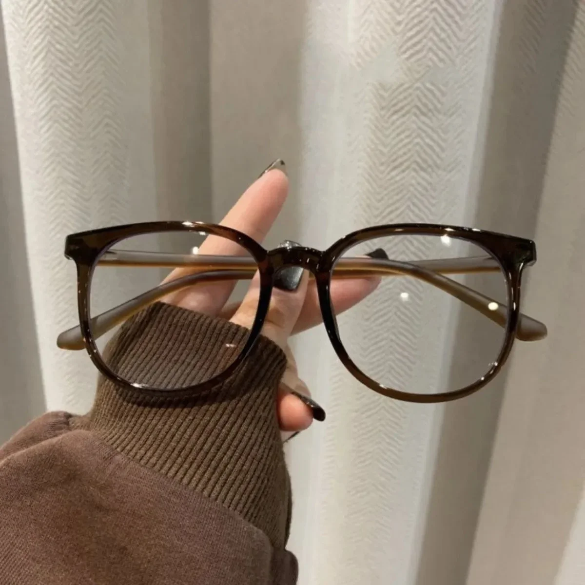 إطار نظارات كمبيوتر شفاف للنساء والرجال مضاد للضوء الأزرق نظارات دائرية تحجب النظارات البصرية المربعة