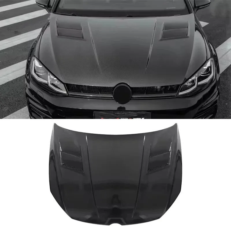 

Suitable for 7 7.5 R-line GTI Carbon Fiber Hood for Vw MK7 7.5 Engine Hood 2013-2020