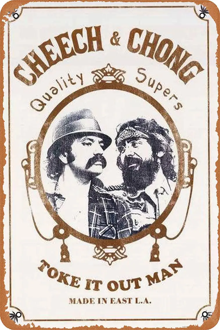 Movie Metal Posters Cheech And Chong Zig Zag Tin Metal Sign 8x12 inch