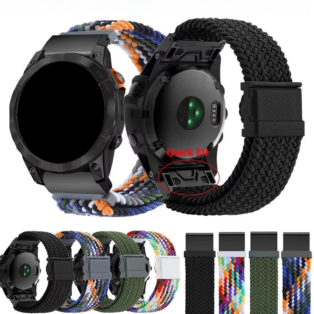 26mm 22mm Nylon-Uhrenarmband für Garmin Fenix 7X 7 8 47mm 51mm Instinct 2X /3 /E 45MM Uhrenband Epix Gen 2/ Epix Pro-47mm Armband