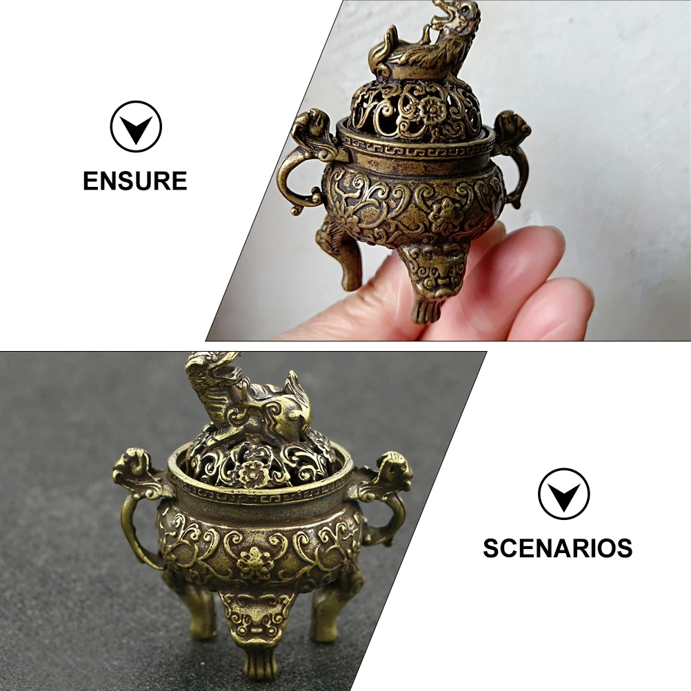 

Pixie Incense Burner Decorative Censer Crafts Home Aroma Brass Material Lightweight Portable Multi Function Tea Room Living Room