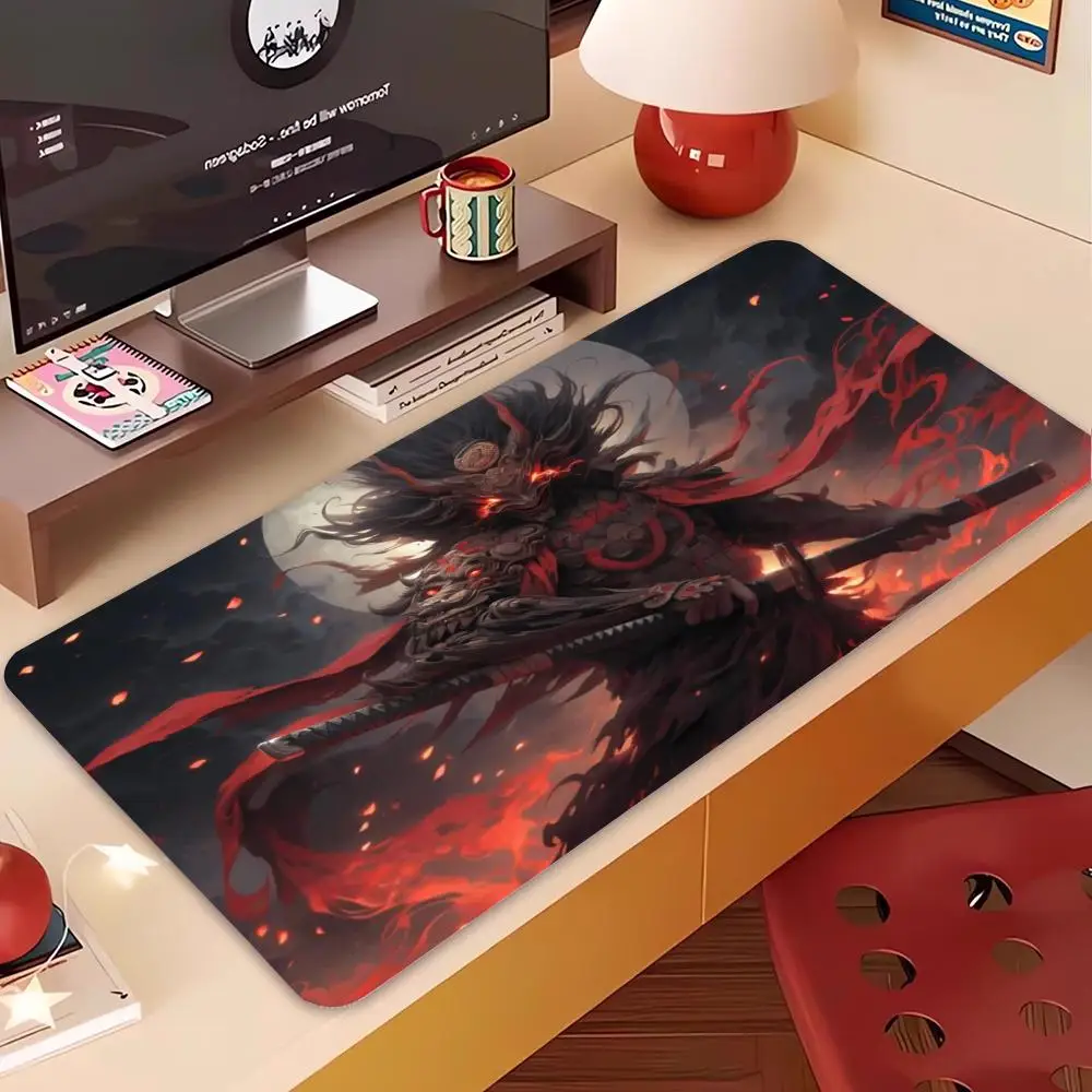 Mouse Pad Mouse pad extra large black personality swordsman high-end gaming Cool   e-sports computer keyboard pad desk dormitory