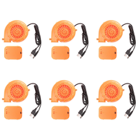 ABKW-6X Mini Blower Fan For Dinosaur Costume Or Mascot Head Or Other Inflatable Game Costume Set, Orange