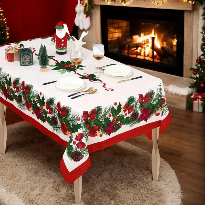 Christmas Table Covers Table Cloth Covers Decoration Bright Colors Parties Decoration For Dining Table Coffee Table Entrance