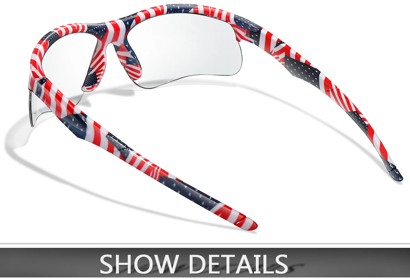 Photochrome Outdoor-Sport-Sonnenbrille für Herren und Damen, MTB, Fahrrad, Laufen, Radfahren, Winking-Brille, Sonnenlicht bis Grau – Detail 13