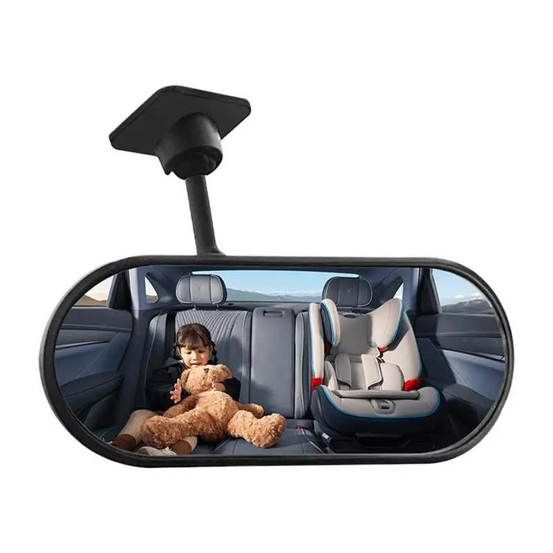

Baby Car Mirror Rear Facing Rear View Mirror 360 Adjustable Adhesive Mount Wide Angle Shatterproof Backseat Monitor for Kids