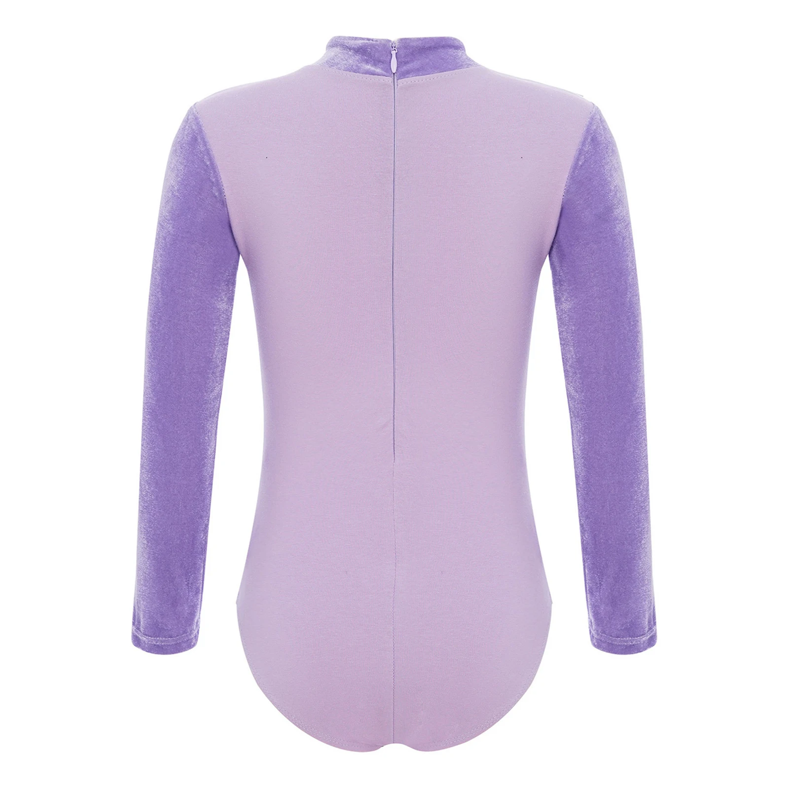 أطفال بنات طويلة الأكمام الباليه ثياب المخملية شبكة المرقعة القطن الدافئة الجمباز الرقص ارتداءها تجريب التدريب راقصة #3