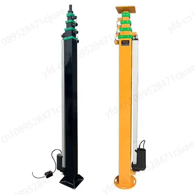 High quality Hand crank lifting monitoring pole custom manual telescopic mechanical winch lifting mast