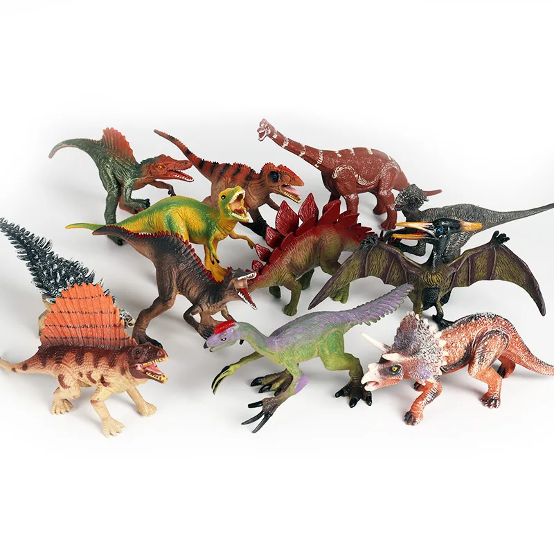 Mini Jurassic Dinosaurs Action Figures Simulate Solid Vintage Tyrannosaurus Rex Triceratops Model Toys For Children Xmas Gifts