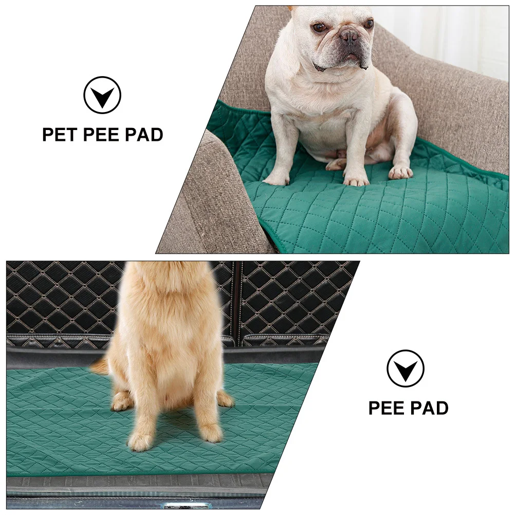 

1Pcs Soft Fiber Pet Supply Absorbent Dog Training Mat Odor Eliminating Reusable Pee Pad for Indoor Use Green