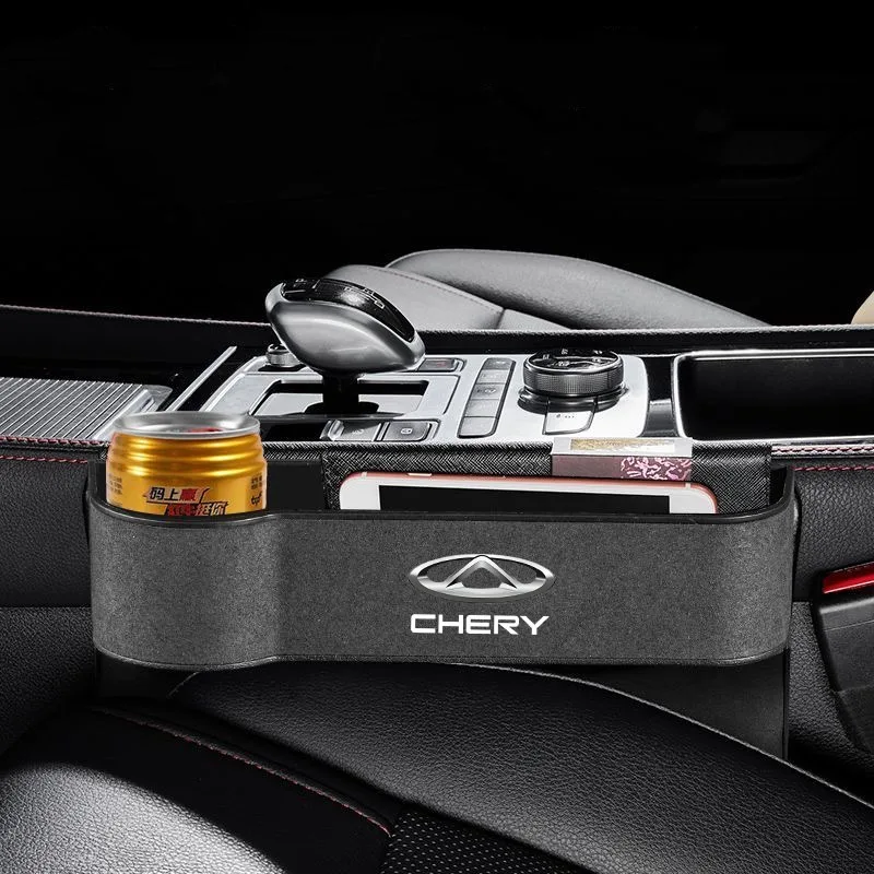 Suede Seat Side Storage Pocket for Car Seat Gap Filler Box For Chery Tiggo 3/5x/8/E3E5 Arrizo 3/5/GX/7e Fengyun 2A3