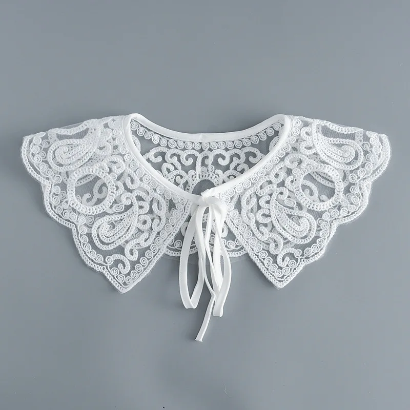 

Vintage Womens Doll Lapel Shirt Detachable Collar for Girls Removable Dress Fake Collar Shawl Ladies White Shoulder Wraps