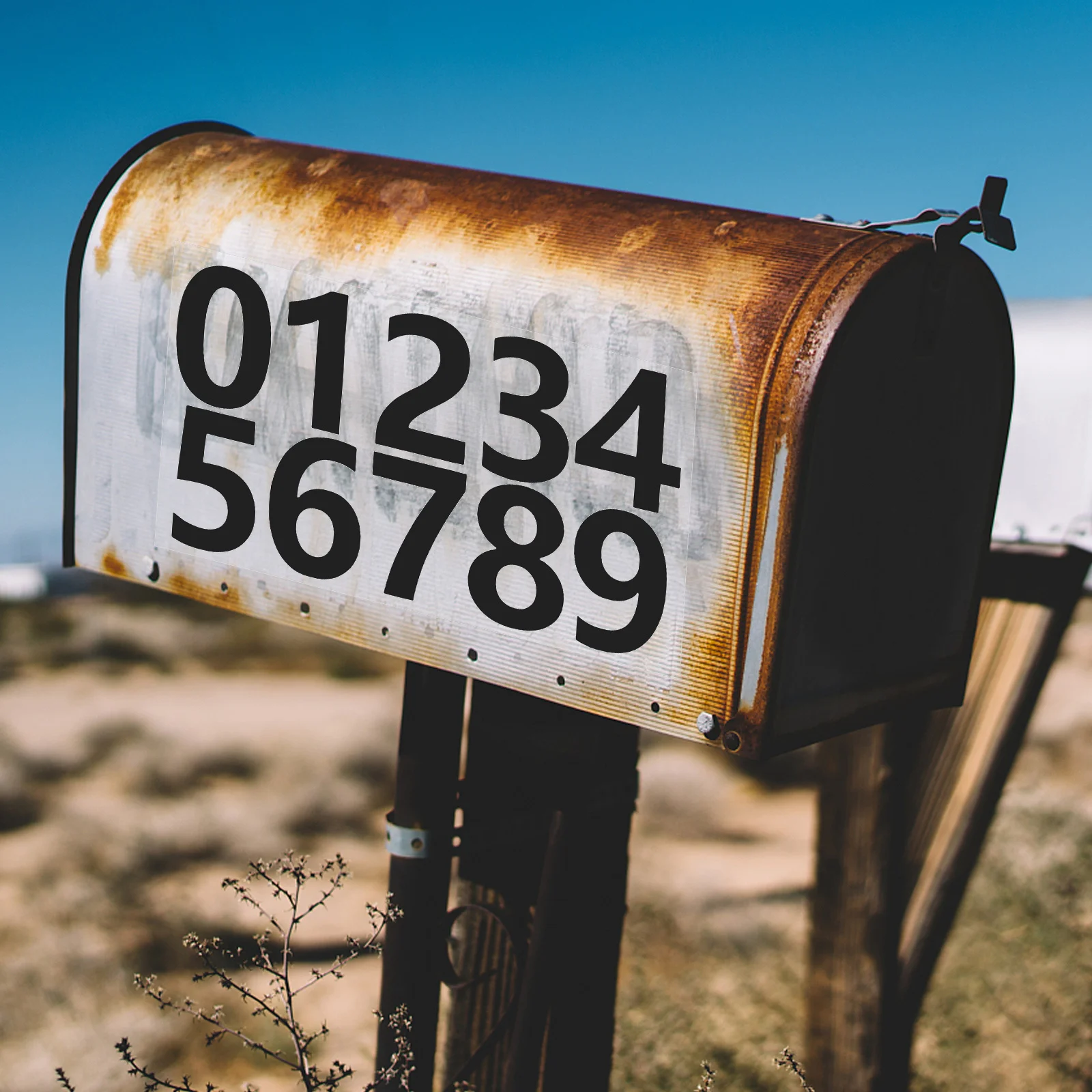 

3Sets Waterproof Adhesive Number Stickers Pet for Mailbox Door Address Indoor Outdoor Numbers Numbers for Mailbox