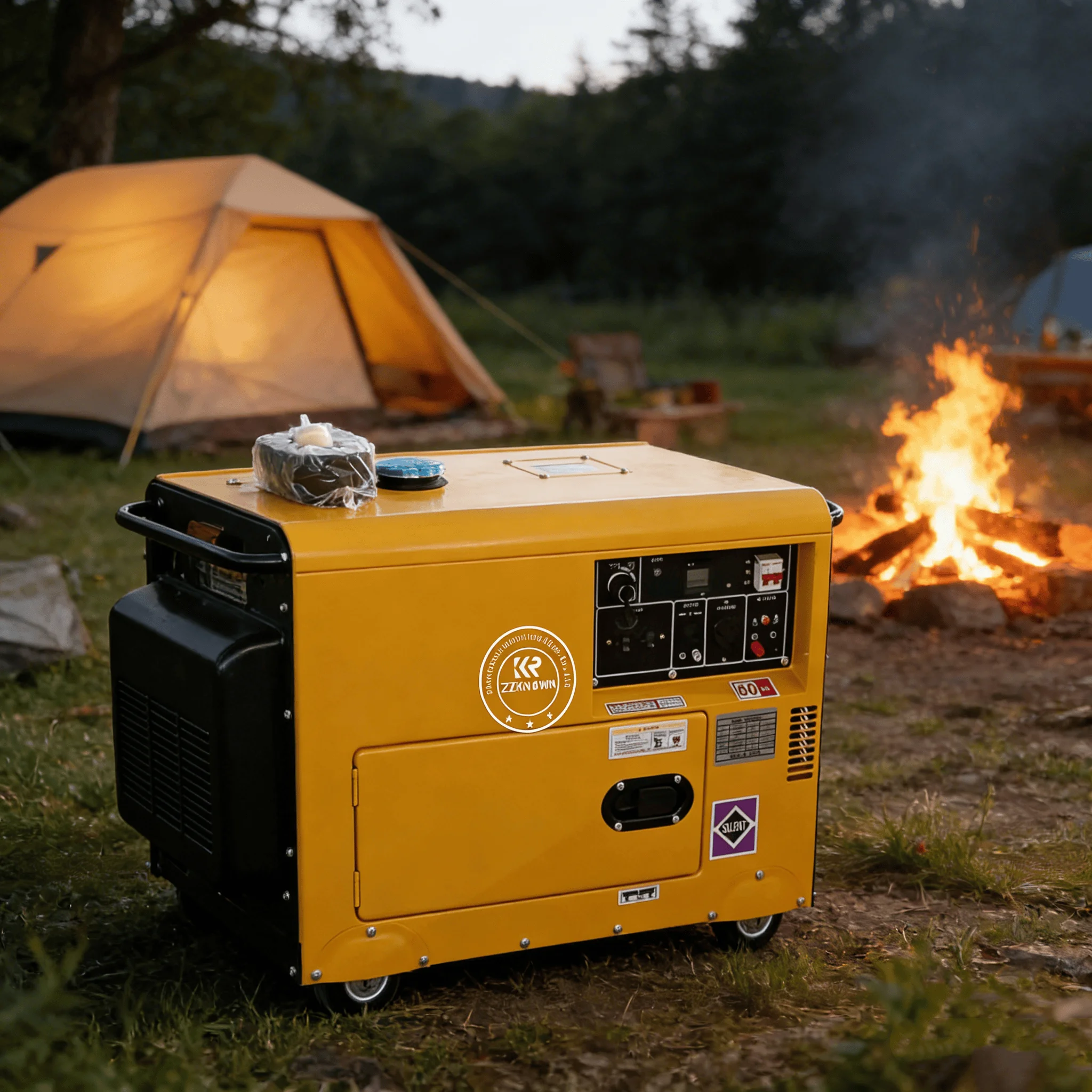 Generator 14500W Electric Start with CO Sensor, Wheel Kit, Transfer Switch Ready for Gas Propane Natural Gas