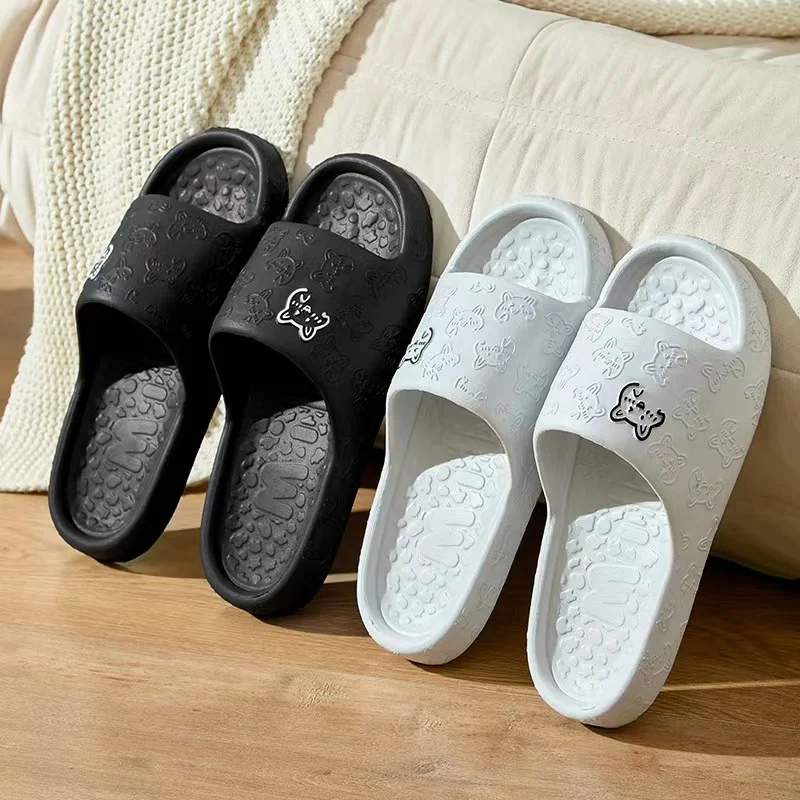 Mulheres verão eva chinelos interior casa banho antiderrapante macio amplo conforto casal chinelos unisex ao ar livre praia flip flops masculino slides