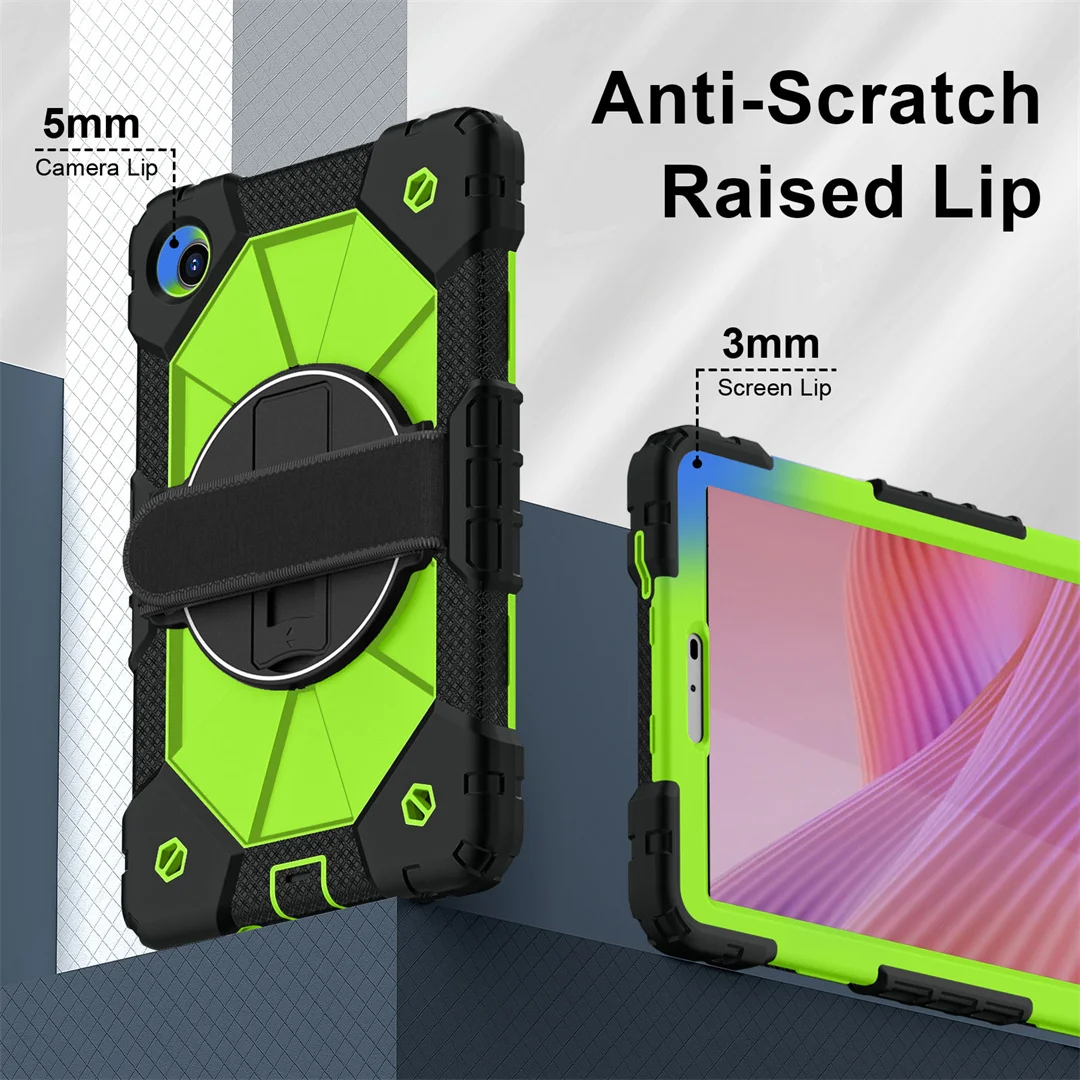 Para Lenovo Tab k9 One 8,7 pulgadas 2025 nuevo lanzamiento funda para tableta a prueba de golpes con mango giratorio 360 soporte multiángulo multicolor