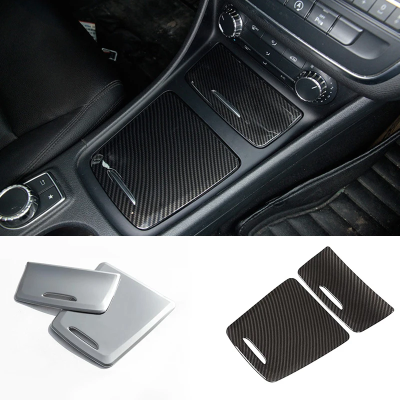 

For Mercedes-Benz A CLA GLA Class W176 C117 X156 2x Center Inner Cigarette Ashtray & storage Trim Cover Car Interior Accessories