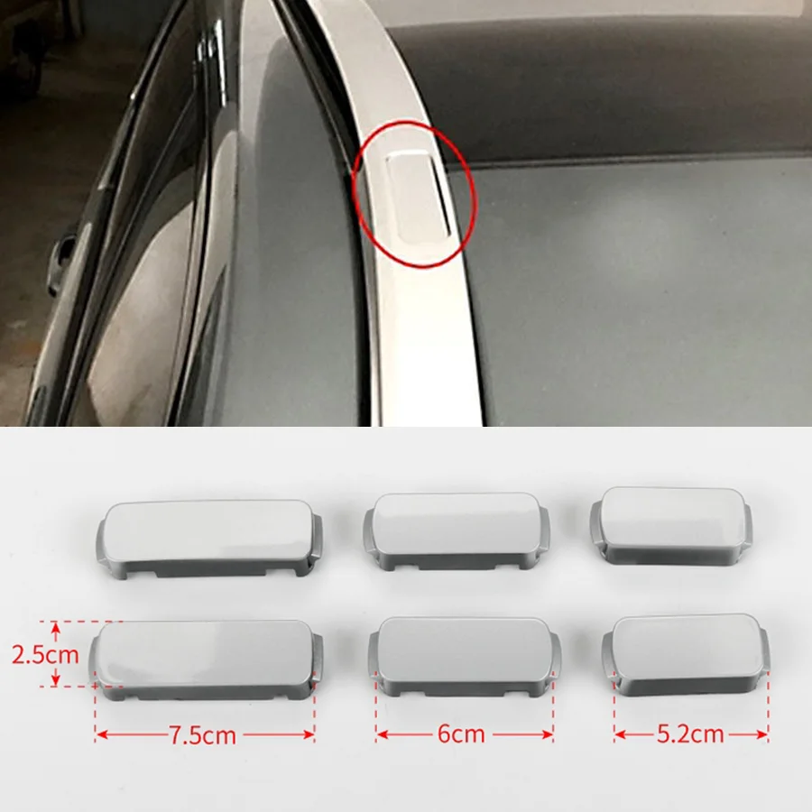 2Pcs Car Roof Racks Rail Cap End Decorative Cover Shell Replacement Accessories Fit For Land Rover Discovery Sport