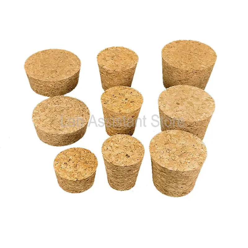100pcs/lot Laboratory Cone-shaped Cork Stopper Test Tube Wooden Plug Essential Oil Pudding Small Glass Bottle Lid