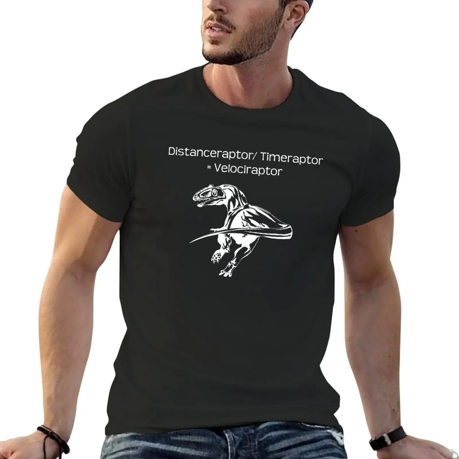 Distanceraptor / Timeraptor = Velociraptor T-Shirt quick-drying Blouse men t shirts