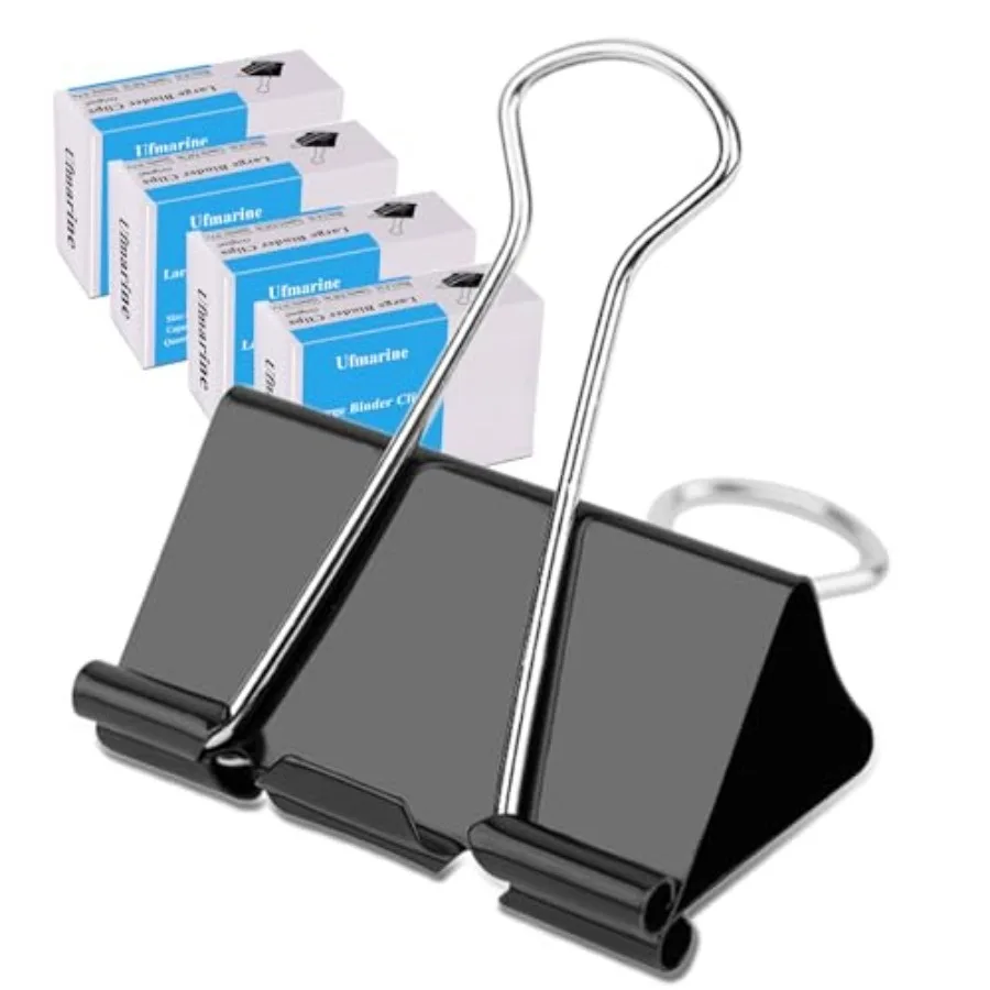 

Pcs Binder Clips 1.6 inch Length, Binder Clips for Office Supplies