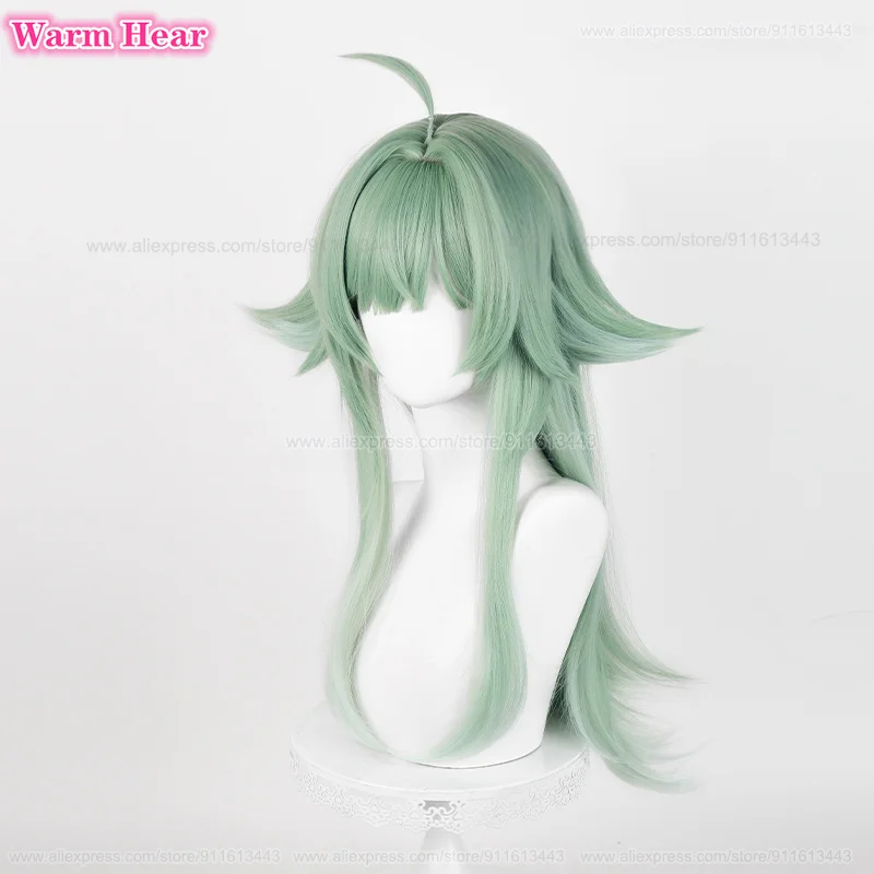 New Design HuoHuo Cosplay Wig Game Wigs Long 66cm Green Wig Heat Resistant Hair Halloween Party Woman Wigs +Wig Cap