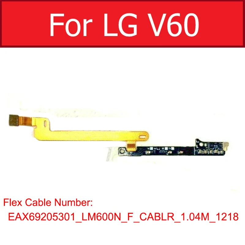 USB Charging Flex For LG V60 ThinQ LM-V600 Power Volume Button Flex Cable SIM Card Slot Board Signal Antenna Fingerprint Board