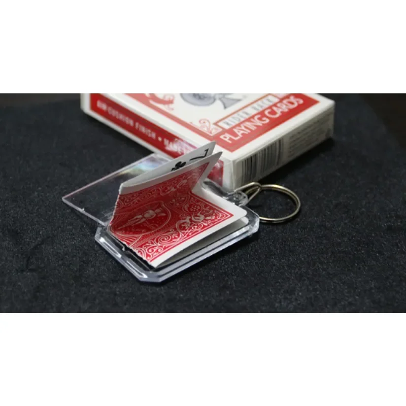 Keychain Switch Card Close Up Magic Tricks Illusion Gimmick Find The Signed Card Prediction Playing Card Magician Toys Bar Trick