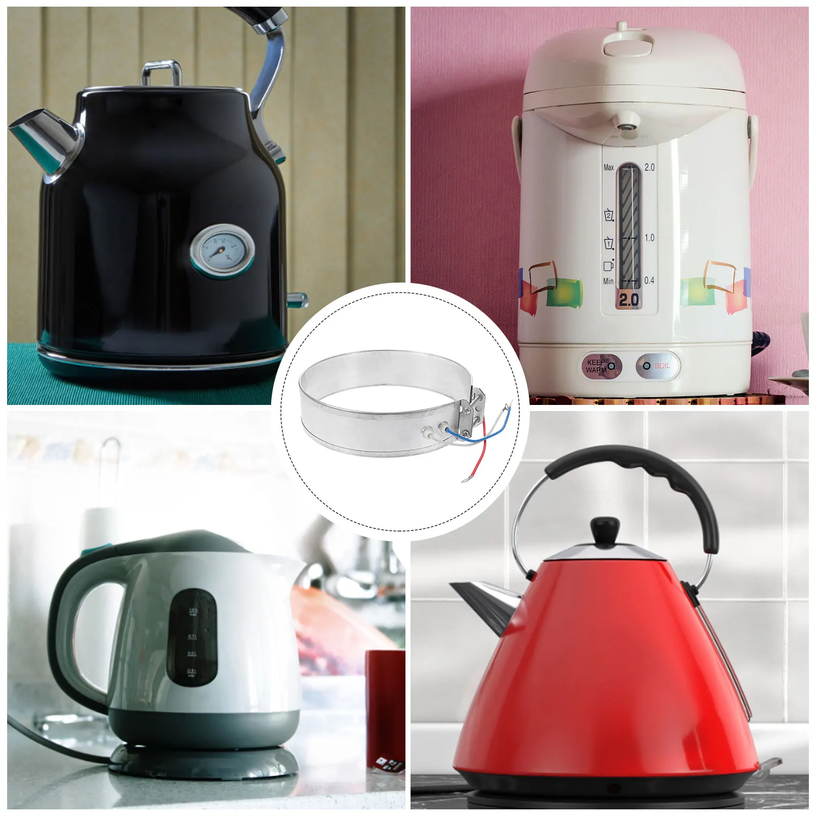 

Heating Element 530mm Band Heater Replacement Solid Aluminum Heater for Household Electrical Appliance Fast Heating