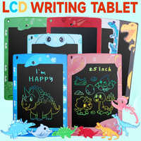 8.5 inch LCD drawing tablet, writing board, cartoon dinosaur shape, children drawing electronic toy, gift for 3-8 years kids