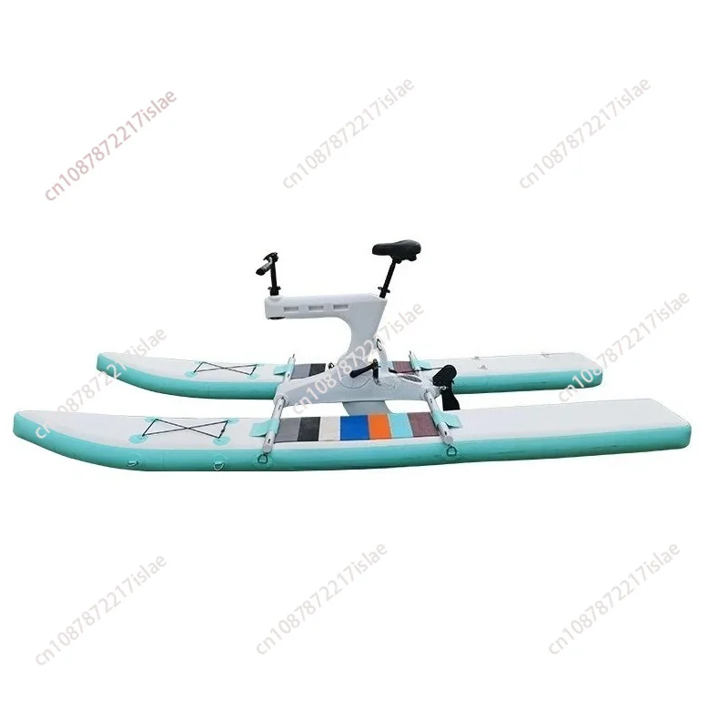 

Double Inflatable Floating Buoy Water Bike Anti-corrosion Metal Frame Marine Water Cycling Gear