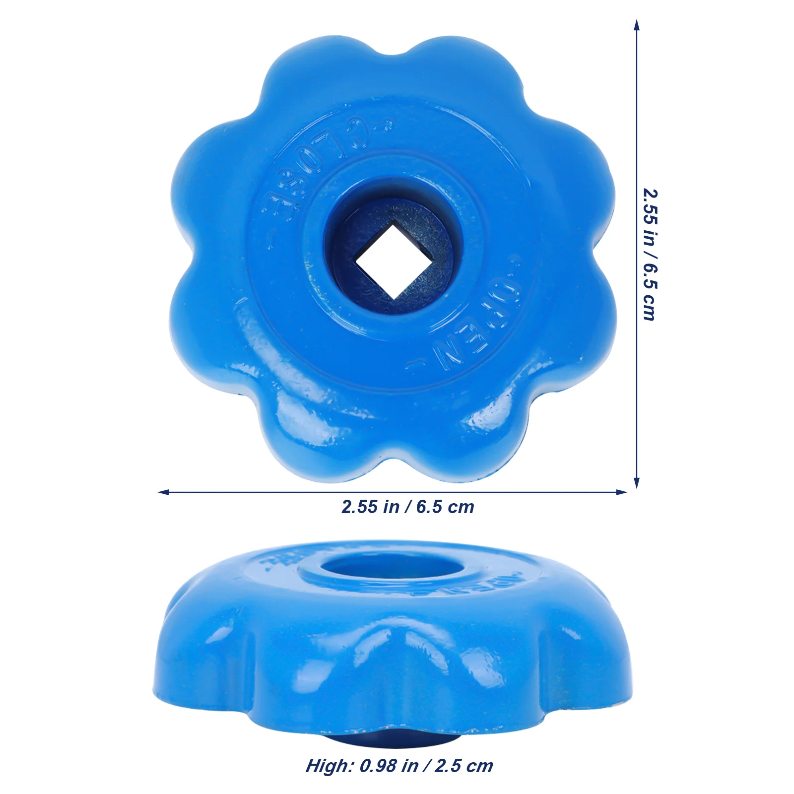6 Pcs Tie Wire Reel Valve Handle Shutoff Fitting Accessories Window Screen Spline Blue Aluminum