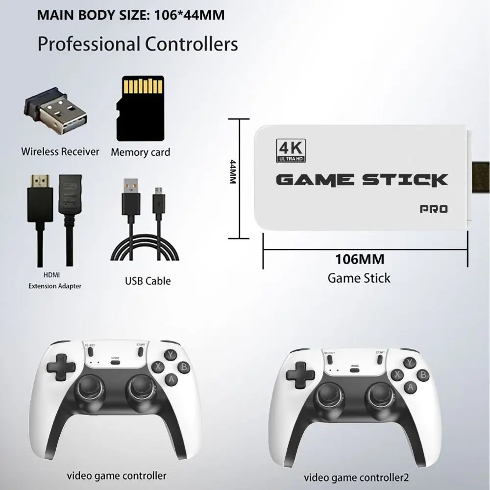 وحدات تحكم لاسلكية مزدوجة M15 وحدة تحكم ألعاب 20000 ألعاب 4K HD مخرج لعبة فيديو عصا 2.4G 23 محاكيات لوحات ألعاب لاسلكية للتلفزيون