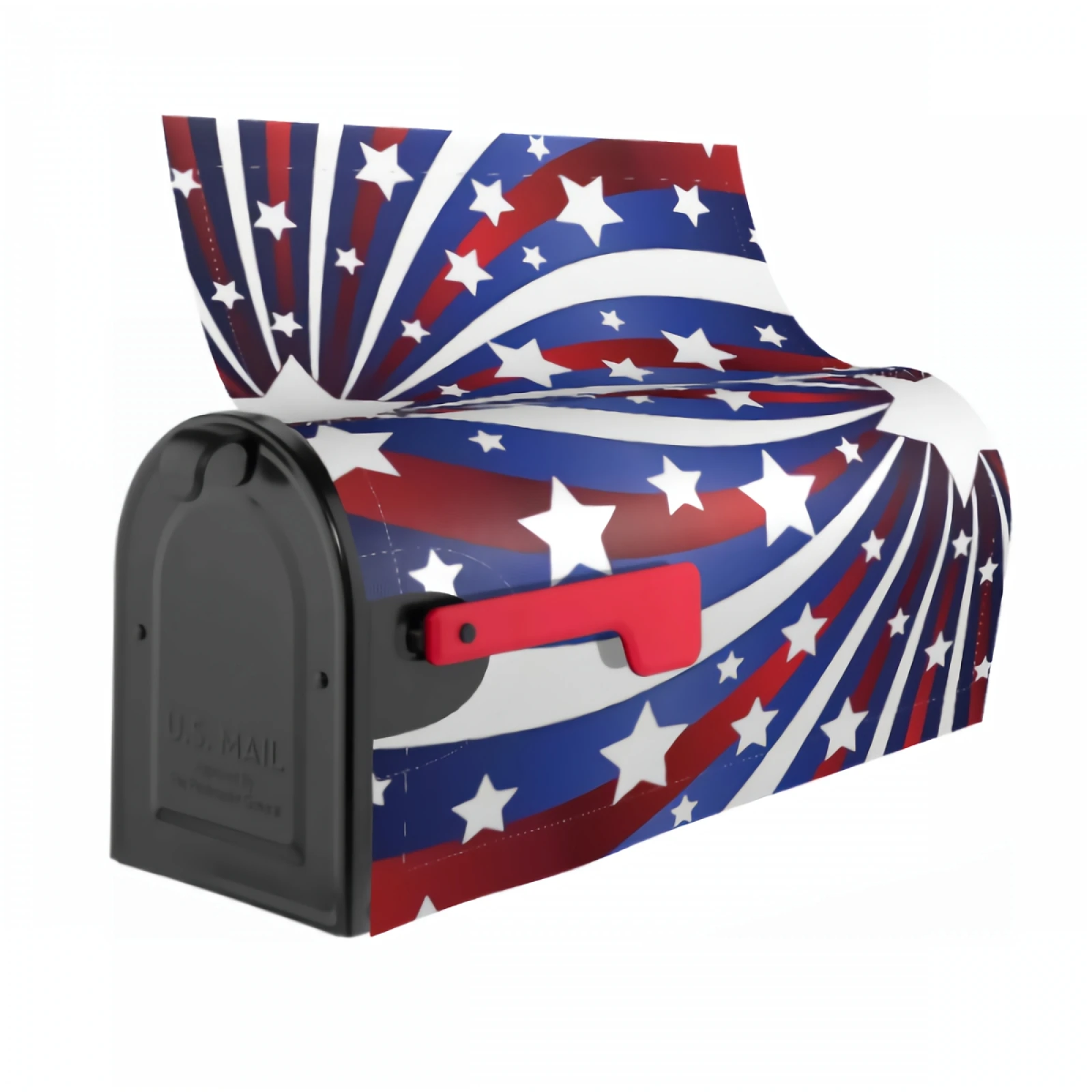 Independence Day Mailbox Covers Magnetic 21x18 Inch 4th Of July Mailbox Wraps Post Letter Box Covers for Garden Yard Home Decor