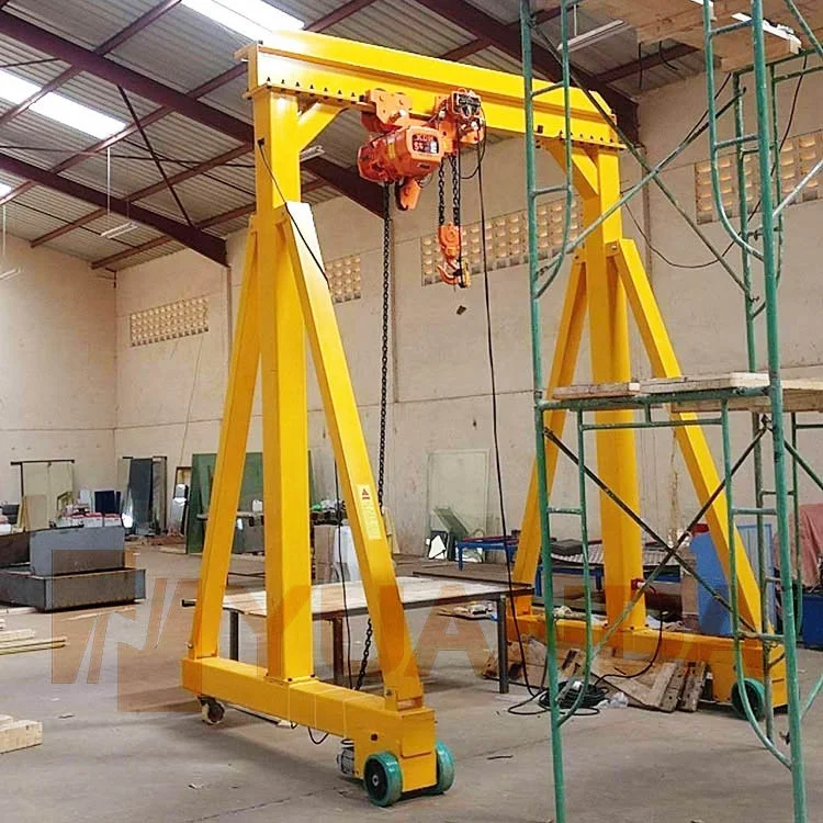 For Workshop mobile 1 2 3 5 8 10 15 20 25 ton electric lift travel mini portal small a frame portable hoist gantry crane with