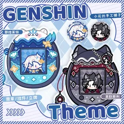 Anime Anime Genshin Impact Neuvillette Wriothesley Laser badge Button Pins Cosplay Clothing Decor Acrylic Keychain Xmas Gifts