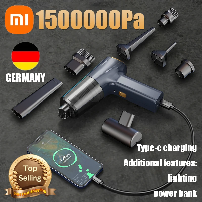 Xiaomi 1500000Pa Draadloze Auto Stofzuiger Sterke Zuiging Handheld Robot Thuis Auto Dual Use Cleaner Apparaat Draagbaar Opladen