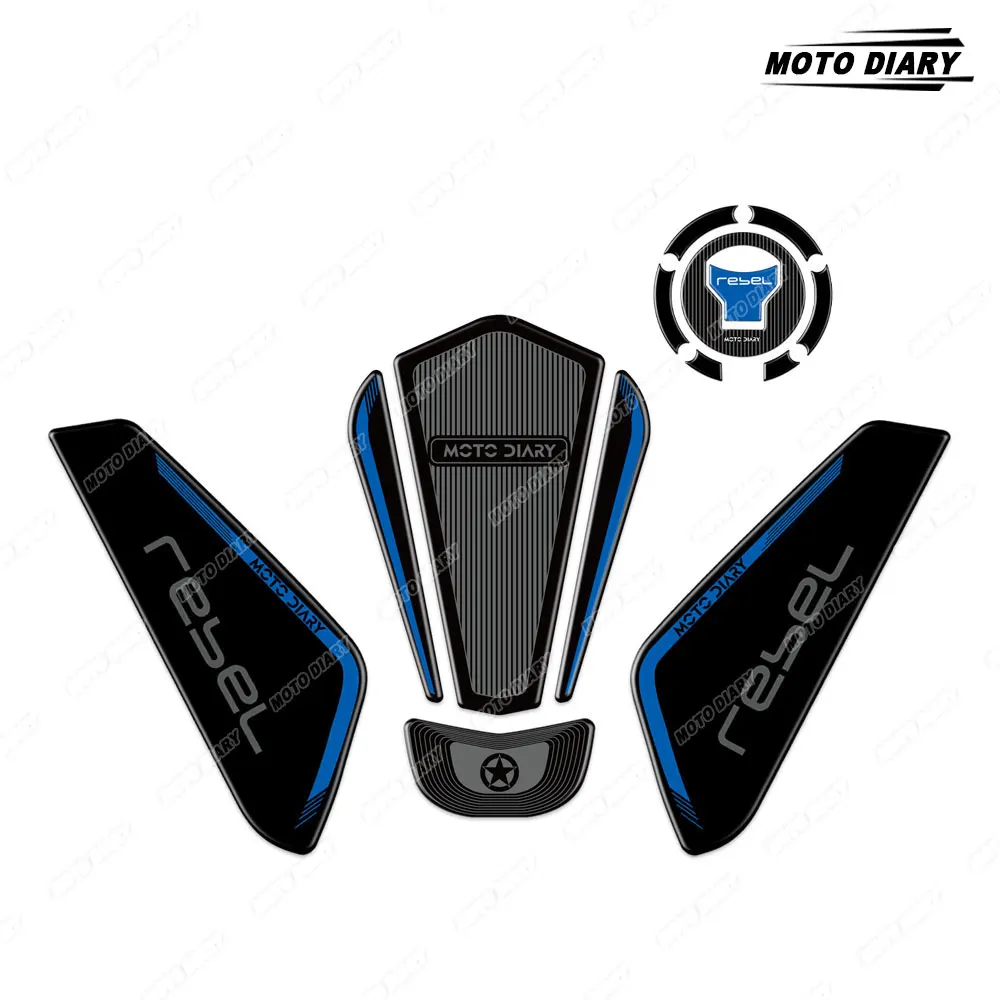 3D Resin Motorcycle Fuel Tank Pad Sticker Gas Tank Protection Decals Waterproof For Rebel 1100 CMX 1100 2021-2025 2024 image 5