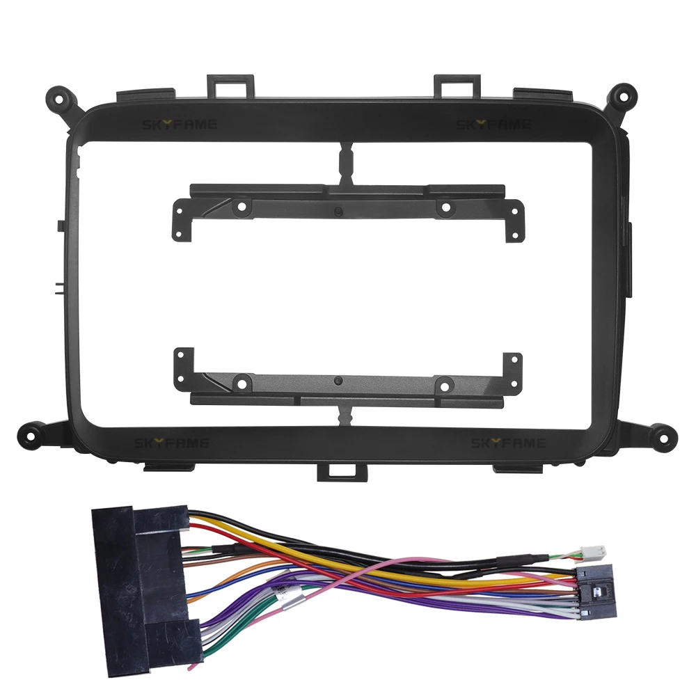 Adaptador de Fascia para marco de coche, Kit de Panel de ajuste de Radio Android para KIA Carens 2013-2018