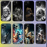 Greek God Statue Face Zeus Phone Case For iPhone 16,15,14,13,12,11,Pro,X,XS,Max,XR,Plus,Mini Soft Black Cover
